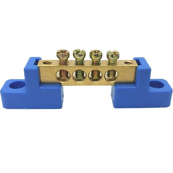 Imagem de Barramento Universal Neutro Terminal Barra Borne com 4 Furos