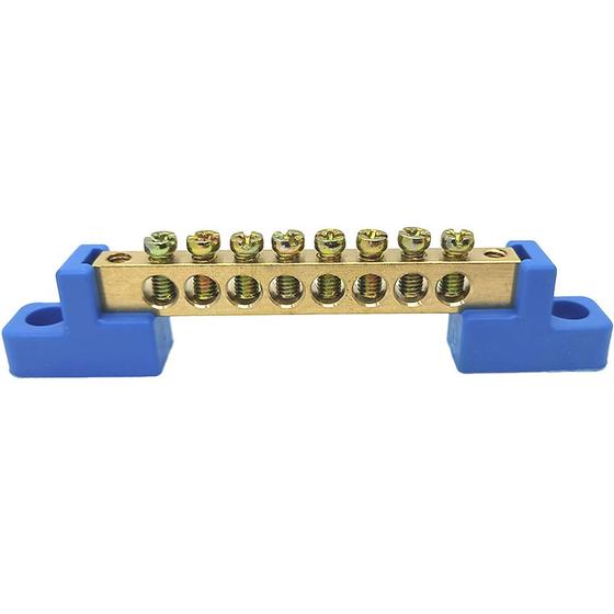 Imagem de Barramento Universal Neutro Terminal Barra Borne com 8 Furos