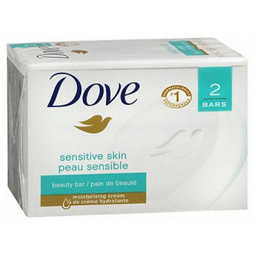 Imagem de Barras de banho Dove Sensitive Skin sem perfume 2/4,25 oz da Dove (pacote com 2)