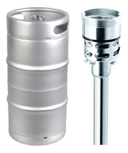 Imagem de Barril De Chopp Inox 30 Litros Slim C/ Tubo Sifão - Novo