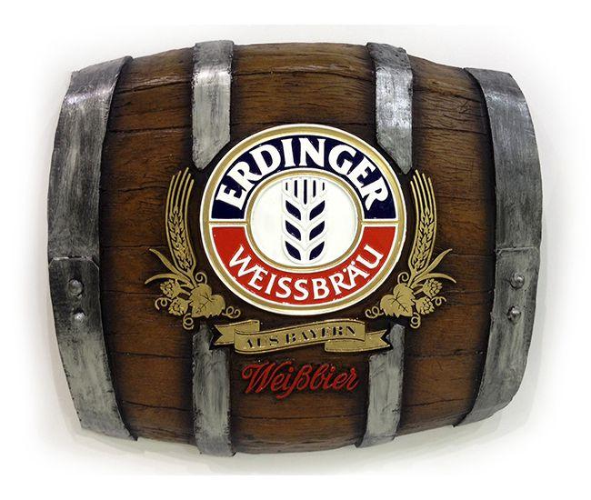 Imagem de Barril Horizontal em fibra decorativo - Erdinger Cerveja