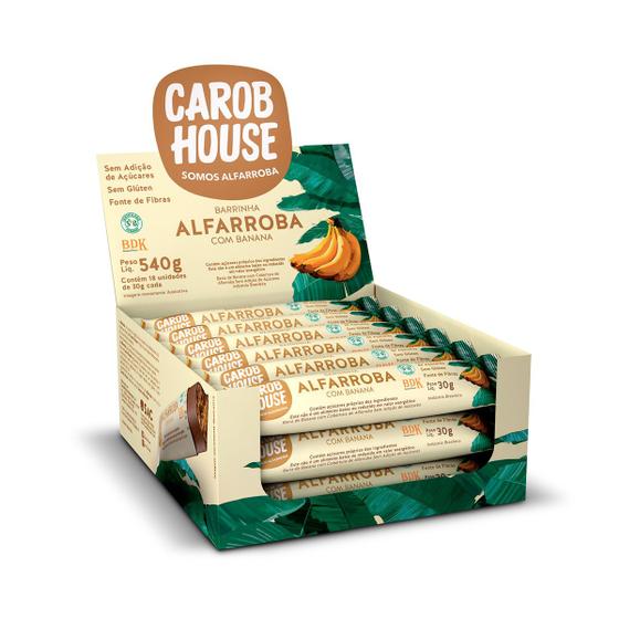 Imagem de Barrinha de Alfarroba com Banana Display com 18 unidades de 30g - Carob House