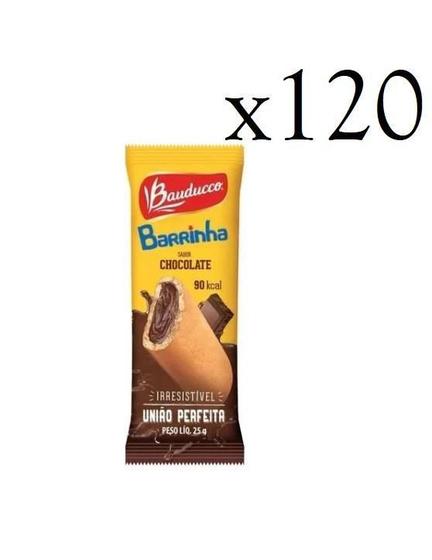 Imagem de Barrinha Sabor Chocolate 25G Bauducco - Kit 120 Unidades