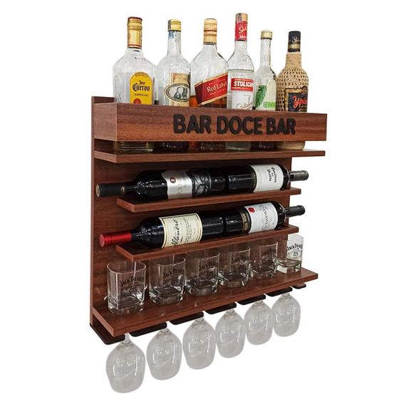 Imagem de Barzinho Com Adega De Parede - Bar Doce Bar - Cor Imbuia
