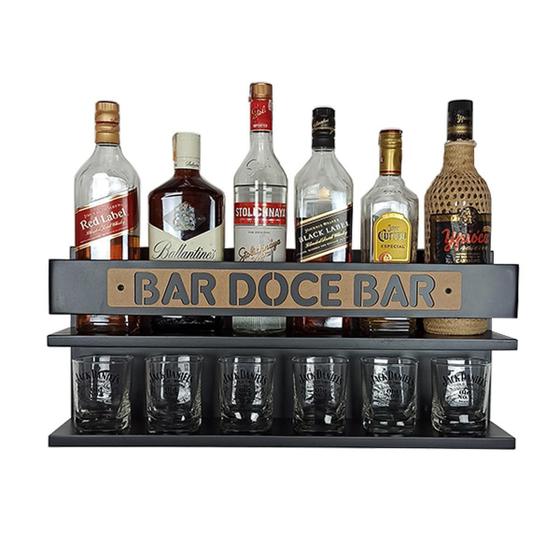 Imagem de Barzinho De Parede Tema Bar Doce Bar Medidas 60X26 Cor Preto