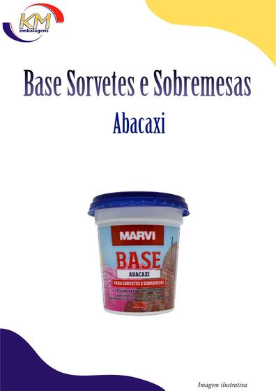 Imagem de Base Abacaxi para sorvetes e sobremesas 100g unidade - Marvi - sorvete, sucos, cremes, bolo (4817)