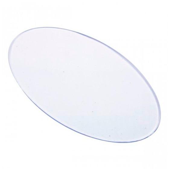 Imagem de Base Acrílica 18x10 Oval Transparente C/ Borda - 10 Unidades