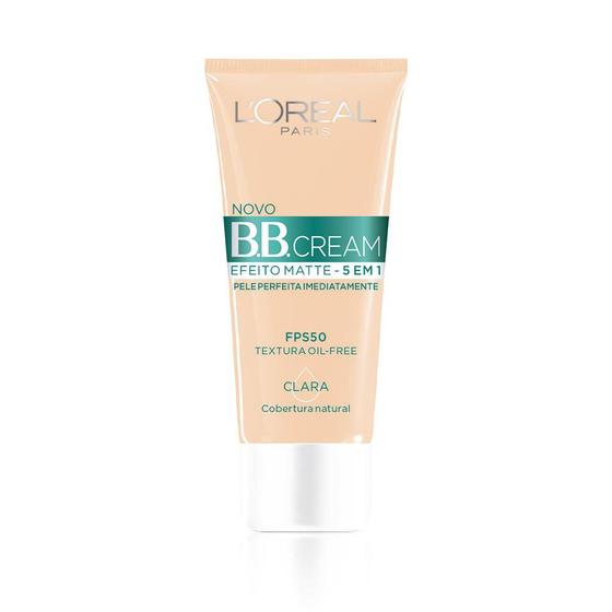 Imagem de Base BB Cream L'Oréal Paris Efeito Matte Cor Clara FPS 50 30ml