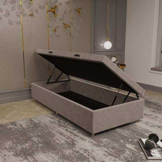 Imagem de Base Box Baú 88cm Suede Multi JSW