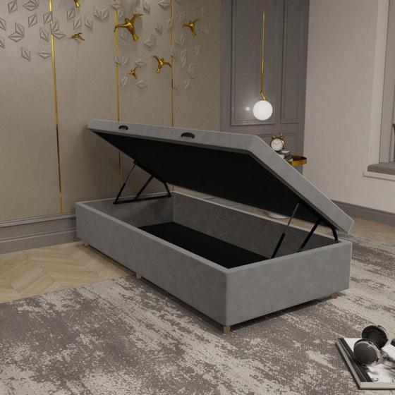 Imagem de Base Box Baú 88cm Suede Multi JSW