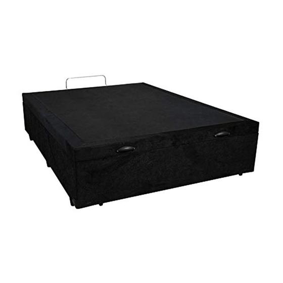 Imagem de Base Box Bau Casal Premium Santo Box Suede 47x138x188