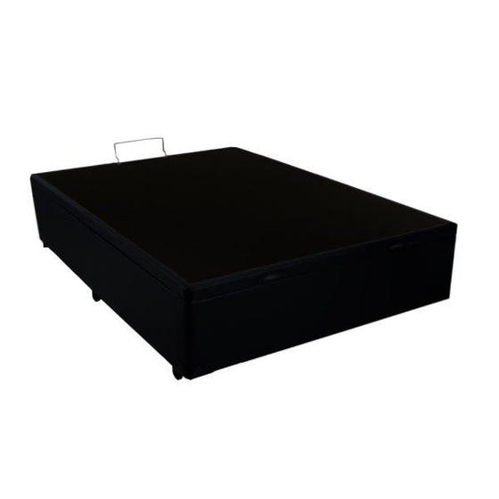 Imagem de Base Box Baú Casal Sintético Preta - 39x138x188
