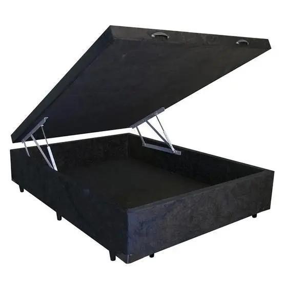 Imagem de Base Box Baú Viúva SP Móveis Sintético Preto - 45x128x188