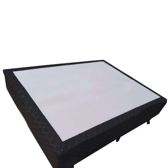 Imagem de Base Box Blindado Casal AColchoes Suede Marrom 40x138x188