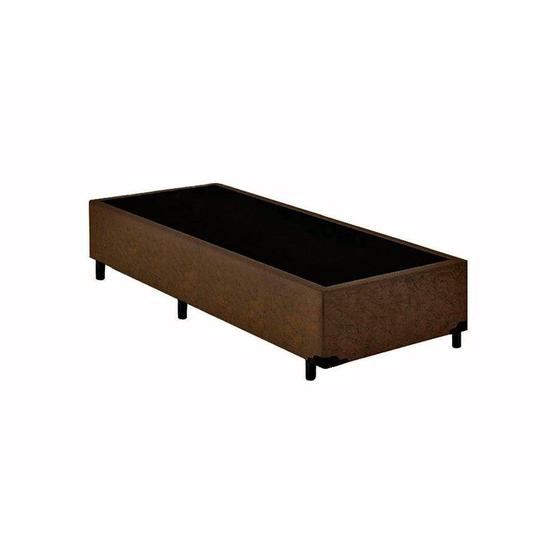 Imagem de Base Box Blindado Solteirão AColchoes Suede Marrom 40x96x203