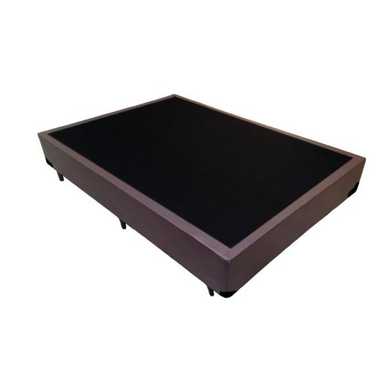 Imagem de Base Box Blindado Viúva AColchoes Sintético Marrom 40x128x188