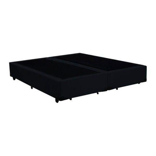 Imagem de Base Box Casal Bipartido Suede Preto - 138x188x40