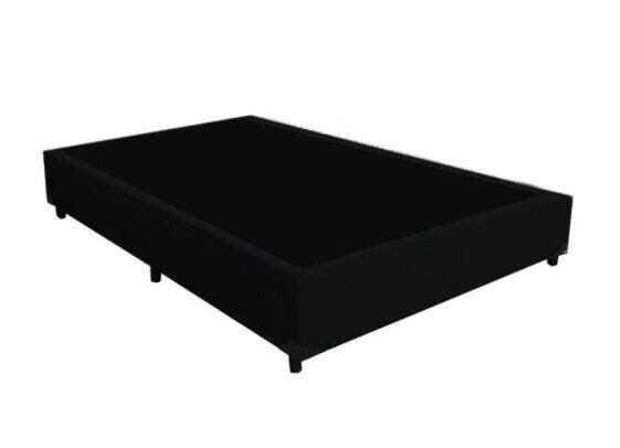Base Box Casal Poliéster Preto 138 X 188 X 40 Menor preço em Base Box Casal Poliéster Preto 138 X 188 X 40