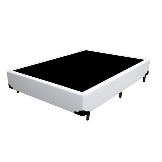 Imagem de Base Box Casal Sintético Branco 138 X 188 X 40