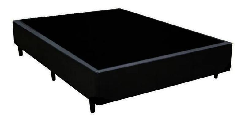 Imagem de Base Box Casal Sintético Preto 138 X 188 X 40