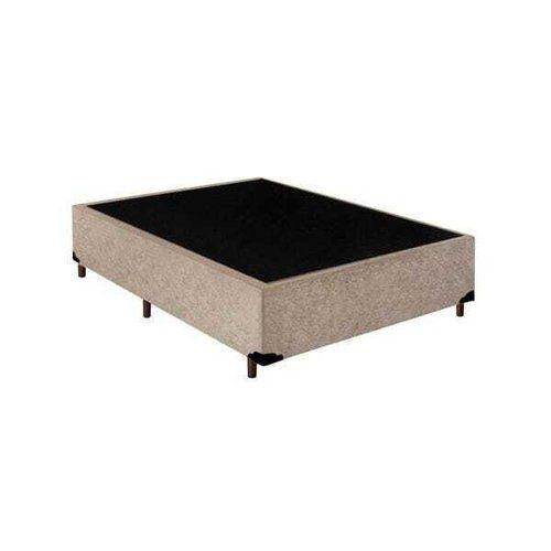 Imagem de Base Box Casal Suede Bege 40x138x188