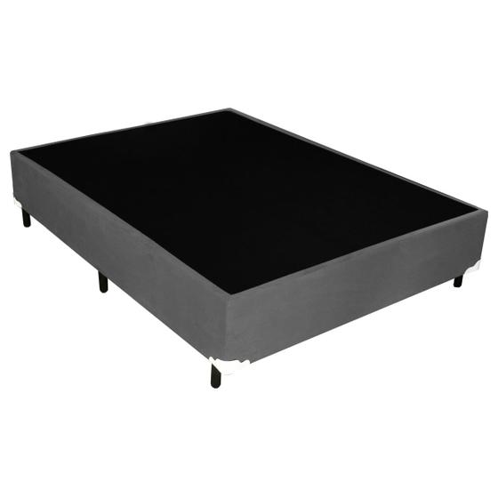 Imagem de Base Box Casal Suede Cinza 138 X 188 X 40