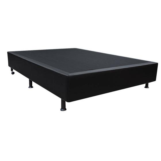 Imagem de Base Box para Cama Casal 138x188cm Liz S05 Sintético Preto - Mpozenato