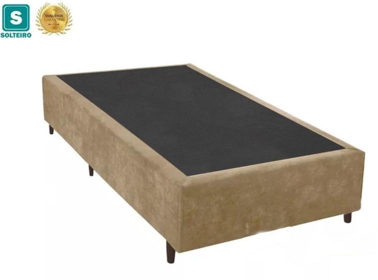 Imagem de Base Box Solteirão Belos Sonhos Suede Bege 40x96x203