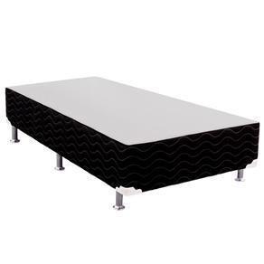 Base Box solteiro 78 x 188 Suede preto Menor preço em Base Box solteiro 78 x 188 Suede preto