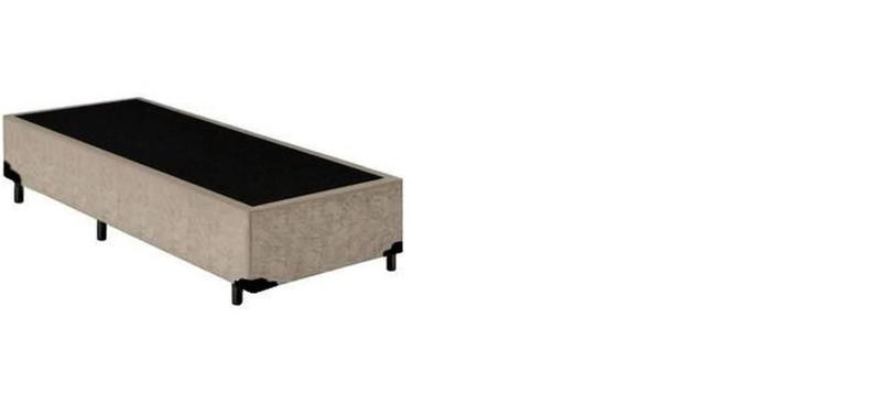 Imagem de Base Box Solteiro Suede Bege 78Cm Largura