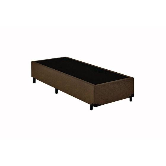 Imagem de Base Box Solteiro Suede Marrom 38x88x188 Serra Negra