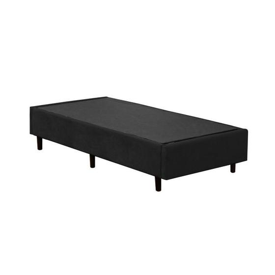 Base Box Solteiro Suede Preto 40x88x188 Ducci Menor preço em Base Box Solteiro Suede Preto 40x88x188 Ducci