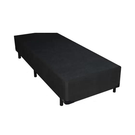 Imagem de Base Box Solteiro Suede Preto 78Cm Largura