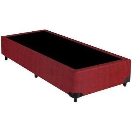 Imagem de Base Box Solteiro Suede Vermelho