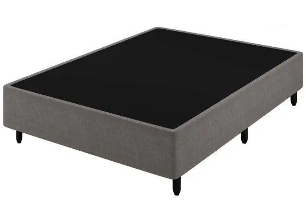 Imagem de Base Box Viúva 128x188 Suede Cinza
