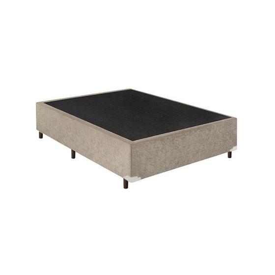 Imagem de Base Box Viúva Suede Bege - 42x128x188:Bege