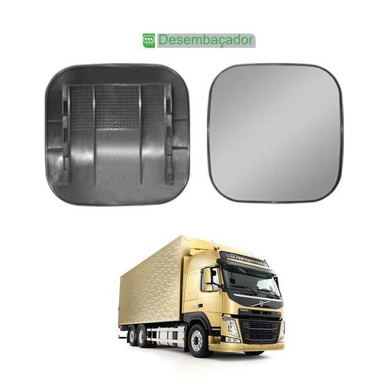 Imagem de Base c Vidro Retrovisor p Volvo FH Convexo LD c Desembaçador