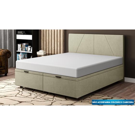 Base Cama Baú Queen Size Veludo - SkyBox Menor preço em Base Cama Baú Queen Size Veludo - SkyBox