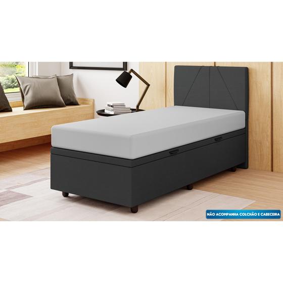 Imagem de Base Cama Baú Solteiro Linho - SkyBox