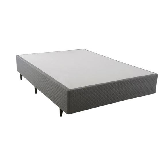 Base Cama Box Casal Idea Herval Cinza 138x188x39 cm Menor preço em Base Cama Box Casal Idea Herval Cinza 138x188x39 cm