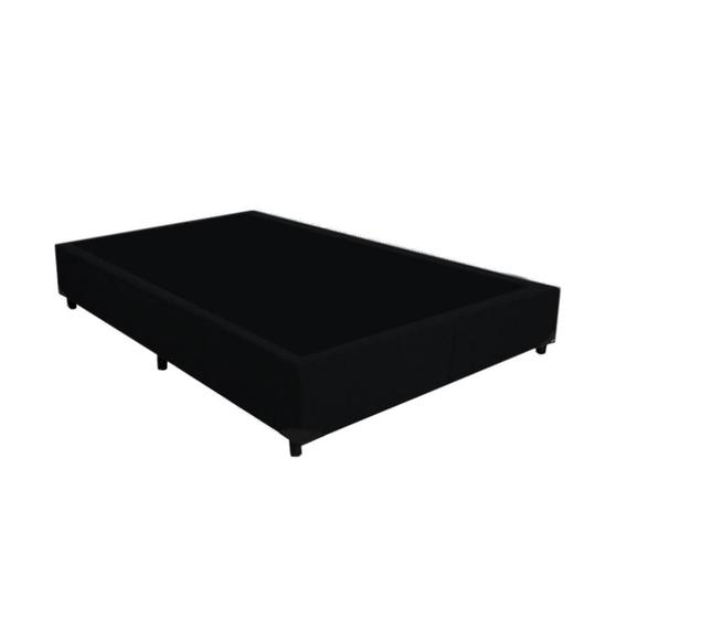 Imagem de Base Cama Box Casal Suede Preto Beni 35x138x188