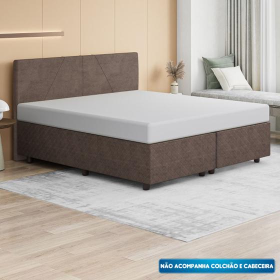 Imagem de Base Cama Box King Size Suede Bordado - SkyBox