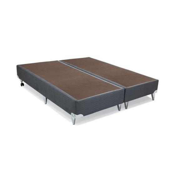 Imagem de Base Cama Box Ortobom Super King Camurça Cinza 193x203x23