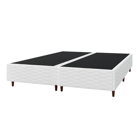 Imagem de Base Cama Box para Colchão Casal King 193x203cm Larissa Branco Umaflex