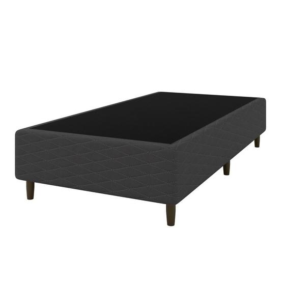 Imagem de Base Cama Box para Colchão Solteiro 88x188cm Flávia Cinza Umaflex