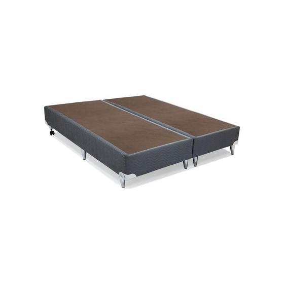 Imagem de Base Cama Box Queen Camurça Cinza 158x198x23 Ortobom