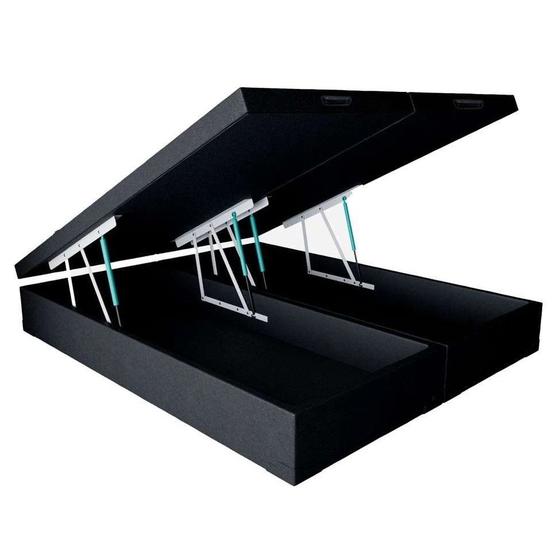 Imagem de Base Cama Box Queen com Baú 45x158x198 Preto