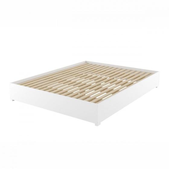Imagem de Base Cama Box Queen Imperatriz Com Pés Branco Viero