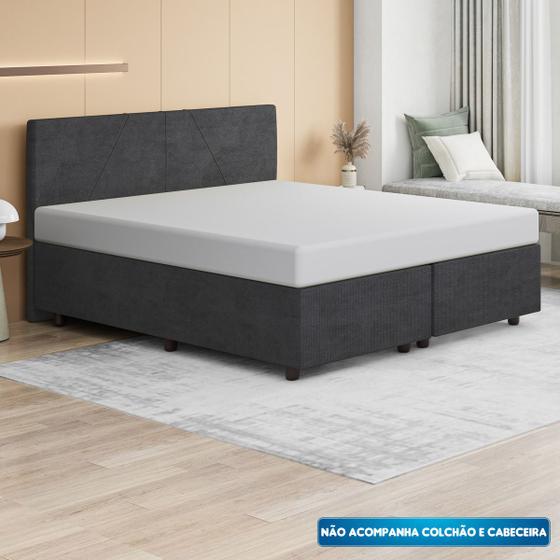 Imagem de Base Cama Box Queen Size Veludo - SkyBox