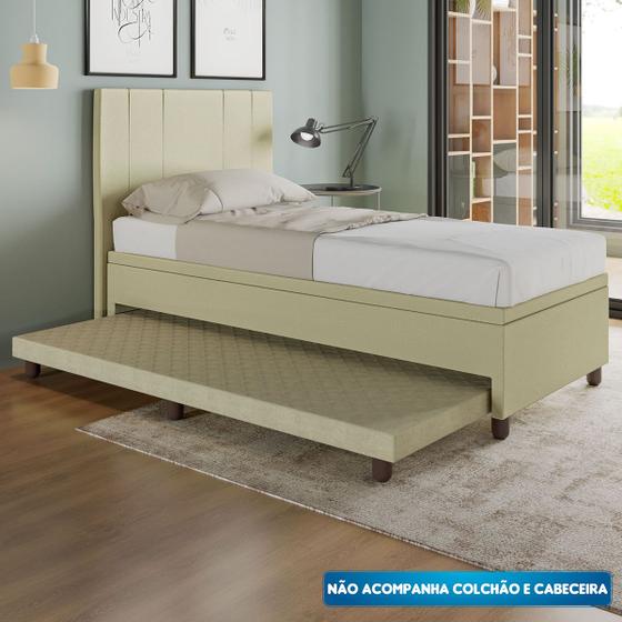 Imagem de Base Cama Box Solteirão com Cama Auxiliar material sintético - SkyBox